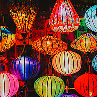 Buy canvas prints of Colorful Traditional Vietnam Lanterns by Quang Nguyen Duc
