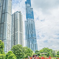 Buy canvas prints of Super-tall Landmark81 in Central park by Quang Nguyen Duc