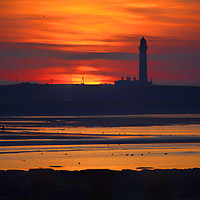Buy canvas prints of Covesea Skerries Lighthouse Lossiemouth  by Stephen Perry