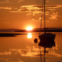 Buy canvas prints of Findhorn Sunset calm  by Chris Sherwin
