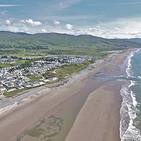 Buy canvas prints of Barmouth Bay from above by lee retallic