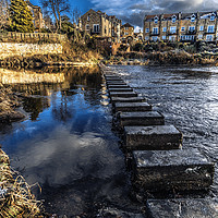 Buy canvas prints of Stepping Stones at Morpeth by Phil Page