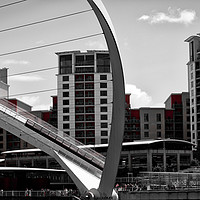 Buy canvas prints of Abstract Millennium Bridge over the River Tyne by Phil Page