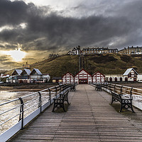 Buy canvas prints of View from the Pier up to Saltburn Town by Phil Page