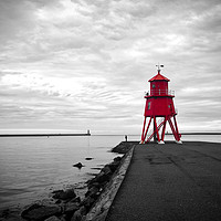 Buy canvas prints of Herd Groyne Lighthouse in South Shields by Phil Page
