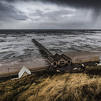 Buy canvas prints of Saltburn by the Sea Pier from the cliff top by Phil Page