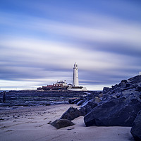 Buy canvas prints of St Mary's Lighthouse at Whitley Bay by Phil Page