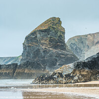 Buy canvas prints of Bedruthan Steps Cornwall England UK  by Andrew Michael
