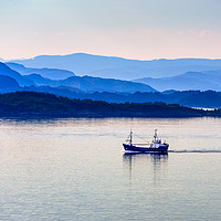 Buy canvas prints of Fishing boat at dawn by Andrew Michael