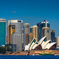 Buy canvas prints of Sydney city skyline, New South Wales, Australia. by Andrew Michael