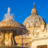 Buy canvas prints of Bernini's fountains at St. Peter's square by Andrew Michael