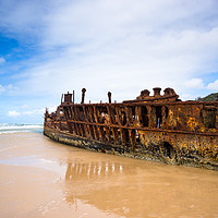 Buy canvas prints of Maheno Shipwreck, Fraser Island by Andrew Michael