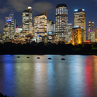 Buy canvas prints of Sydney city skyline after dark by Andrew Michael