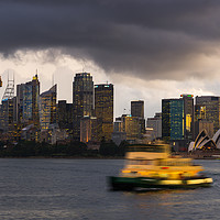 Buy canvas prints of Dark moody clouds over Sydney by Andrew Michael