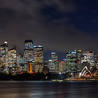Buy canvas prints of Sydney city skyline at night by Andrew Michael