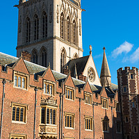 Buy canvas prints of St Johns College and chapel by Andrew Michael