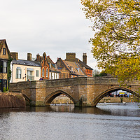 Buy canvas prints of River Great Ouse with the medieval St Leger Chapel by Andrew Michael