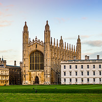 Buy canvas prints of Kings College chapel in late evening light by Andrew Michael