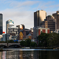 Buy canvas prints of Melbourne city skyline by Andrew Michael