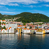 Buy canvas prints of Bergen scenic waterfront by Andrew Michael