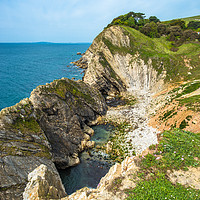 Buy canvas prints of Stair Hole at Lulworth Cove by Andrew Michael