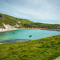 Buy canvas prints of Dramatic coastal scenery at Lulworth Cove by Andrew Michael