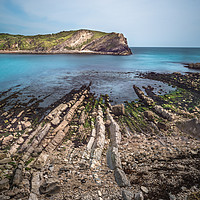 Buy canvas prints of Lulworth Cove seascape by Andrew Michael