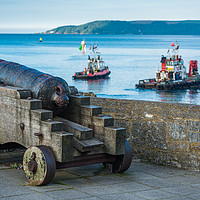 Buy canvas prints of 19th century cannon Plymouth by Andrew Michael