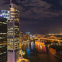 Buy canvas prints of Brisbane at night by Andrew Michael