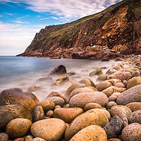 Buy canvas prints of Porth Nanven Pebbles by Andrew Michael