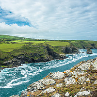 Buy canvas prints of Boscastle coast by Andrew Michael