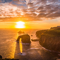 Buy canvas prints of  Lands End at sunset by Andrew Michael