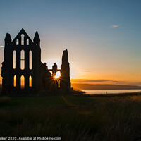 Buy canvas prints of Whitby Abbey  Sunset by Geoff Walker