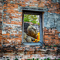 Buy canvas prints of Window to buddha by Claire Turner
