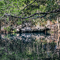Buy canvas prints of Cenote Angelita by Claire Turner