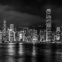 Buy canvas prints of Hong Kong skyline by Claire Turner