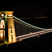 Buy canvas prints of Bristol suspension bridge by night by Claire Turner