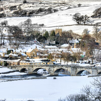 Buy canvas prints of Burnsall In The Snow by Tom Holmes