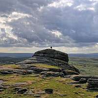 Buy canvas prints of lovers on Haytor Rocks by steven clifton