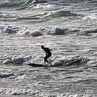 Buy canvas prints of lone surfer by steven clifton