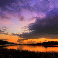 Buy canvas prints of Sunset over Bala Lake by steven clifton