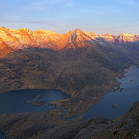 Buy canvas prints of Cullin Sunrise, Isle of Skye, Scotland by Stuart Robb