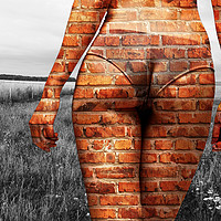 Buy canvas prints of Urban Girl on Landscape by Ann Spells