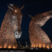 Buy canvas prints of The Kelpies, Scotland (Copper) by Graham Dobson