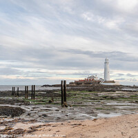 Buy canvas prints of St Mary's island and Lighthouse by Graham Dobson