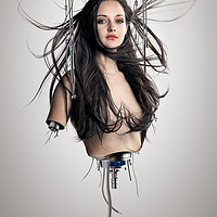 Buy canvas prints of Cyborg woman by Johan Swanepoel