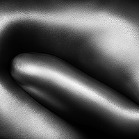 Buy canvas prints of Female nude silver oil close-up 3 by Johan Swanepoel
