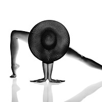 Buy canvas prints of Nude Woman Black hat by Johan Swanepoel