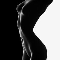 Buy canvas prints of Nude black versus white 2 by Johan Swanepoel