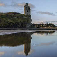 Buy canvas prints of Reflections At Greenen Castle by Chris Wright
